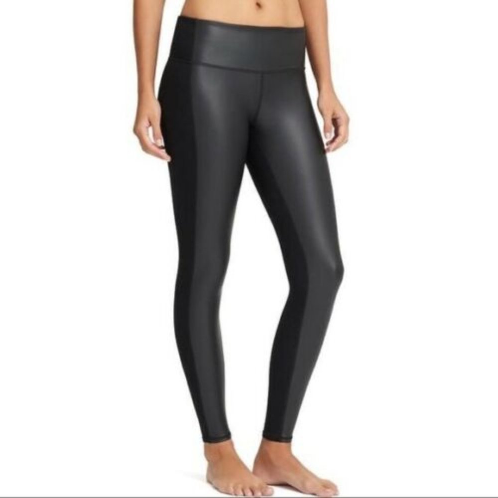 High Rise Gleam Faux Leather Legging HW8900 - Picture 2 of 8